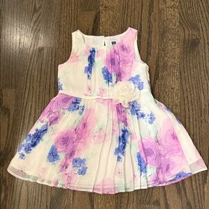 Janie and Jack Floral Dress in Lavender and Blue
